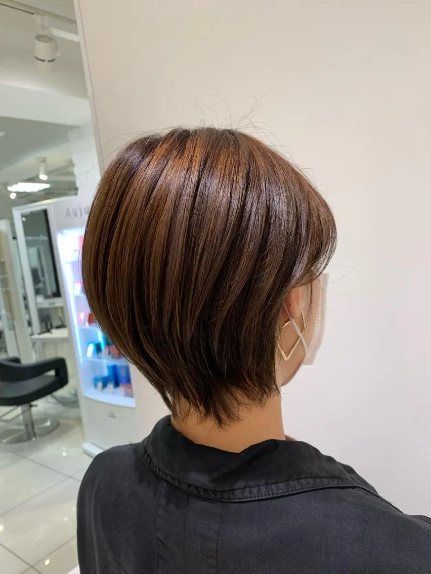 ショート カラー グレージュ ハイライトカラー ハイライト カット ヘアカラー トリートメント 【メンズ縮毛矯正/ Ryoka】のヘアスタイル