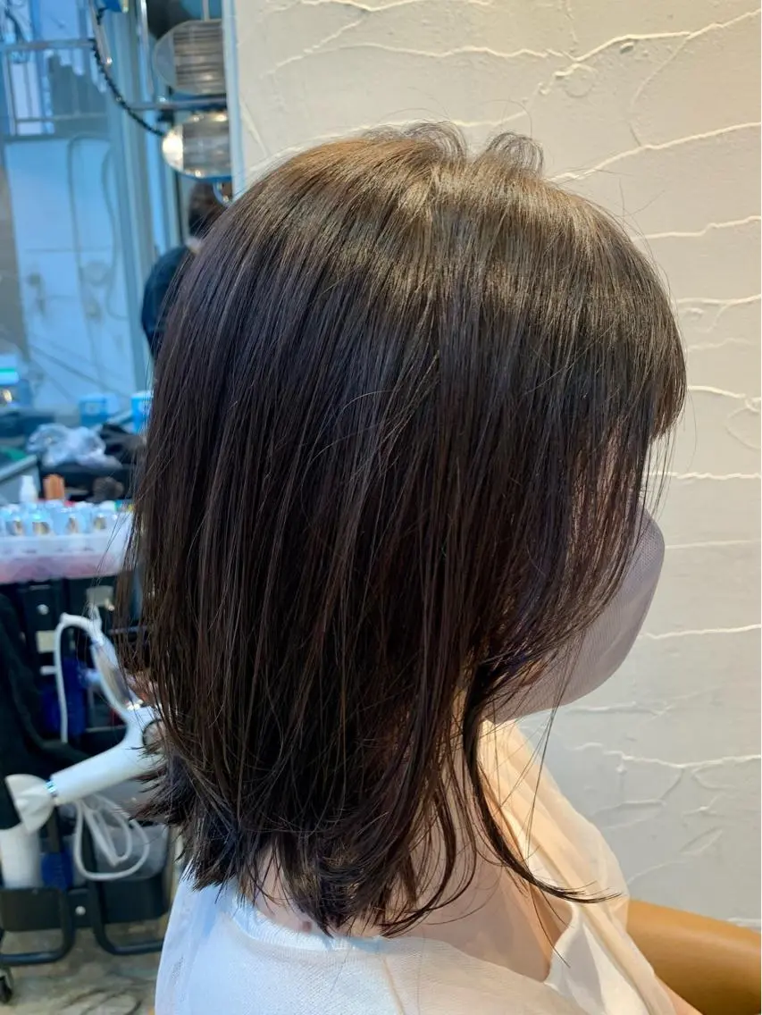 ミディアム カラー ヘアカラー うしだ かおるのヘアスタイル