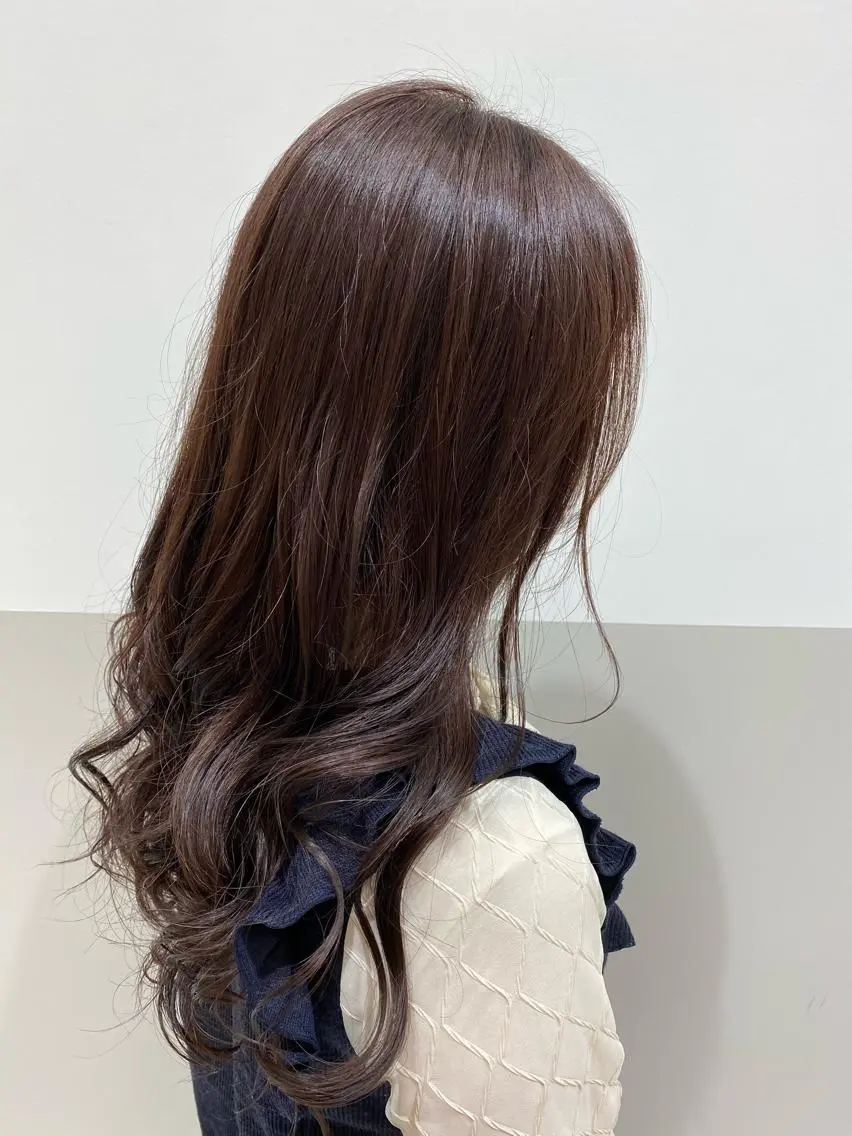 ロング カラー ブラウンカラー ピンクカラー ピンクブラウン 💫副店長💫 篠崎 はやとのヘアスタイル