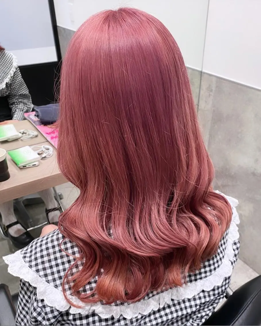 セミロング カラー 💗ガーリーヘア🎀 saki💗のヘアスタイル