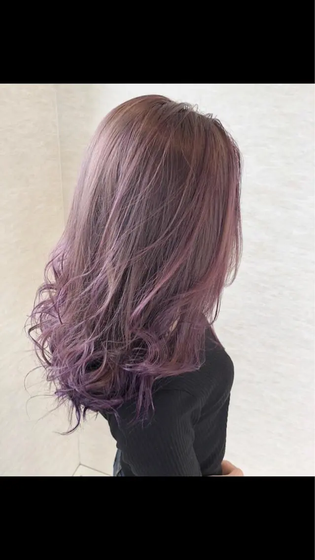 ロング カラー ピンクカラー バイオレットカラー バイオレットピンク レイヤーカット/髪質 改善/矯正🤍吉田のヘアスタイル