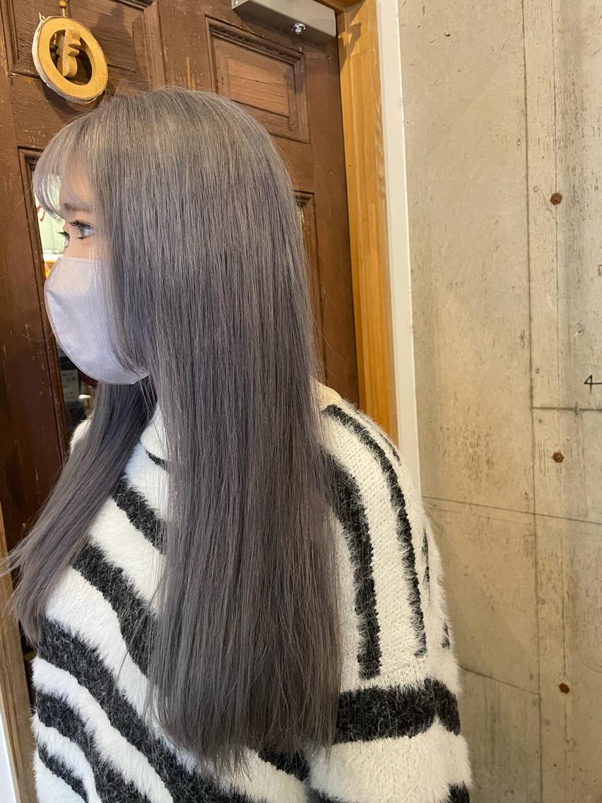ロング カット ヘアカラー 阿部 智子のヘアスタイル