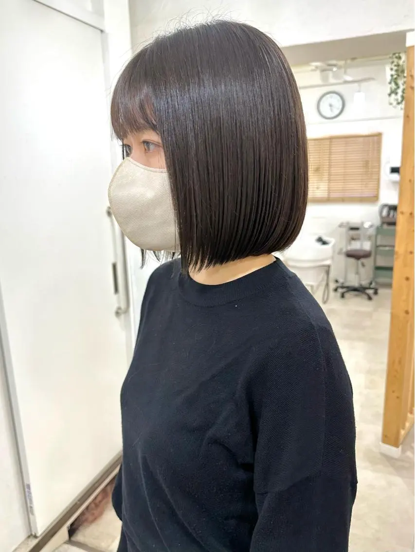 ショート カラー カット 縮毛矯正 トリートメント 髪質改善 縮毛矯正/ レイヤー/銀座/本木のヘアスタイル