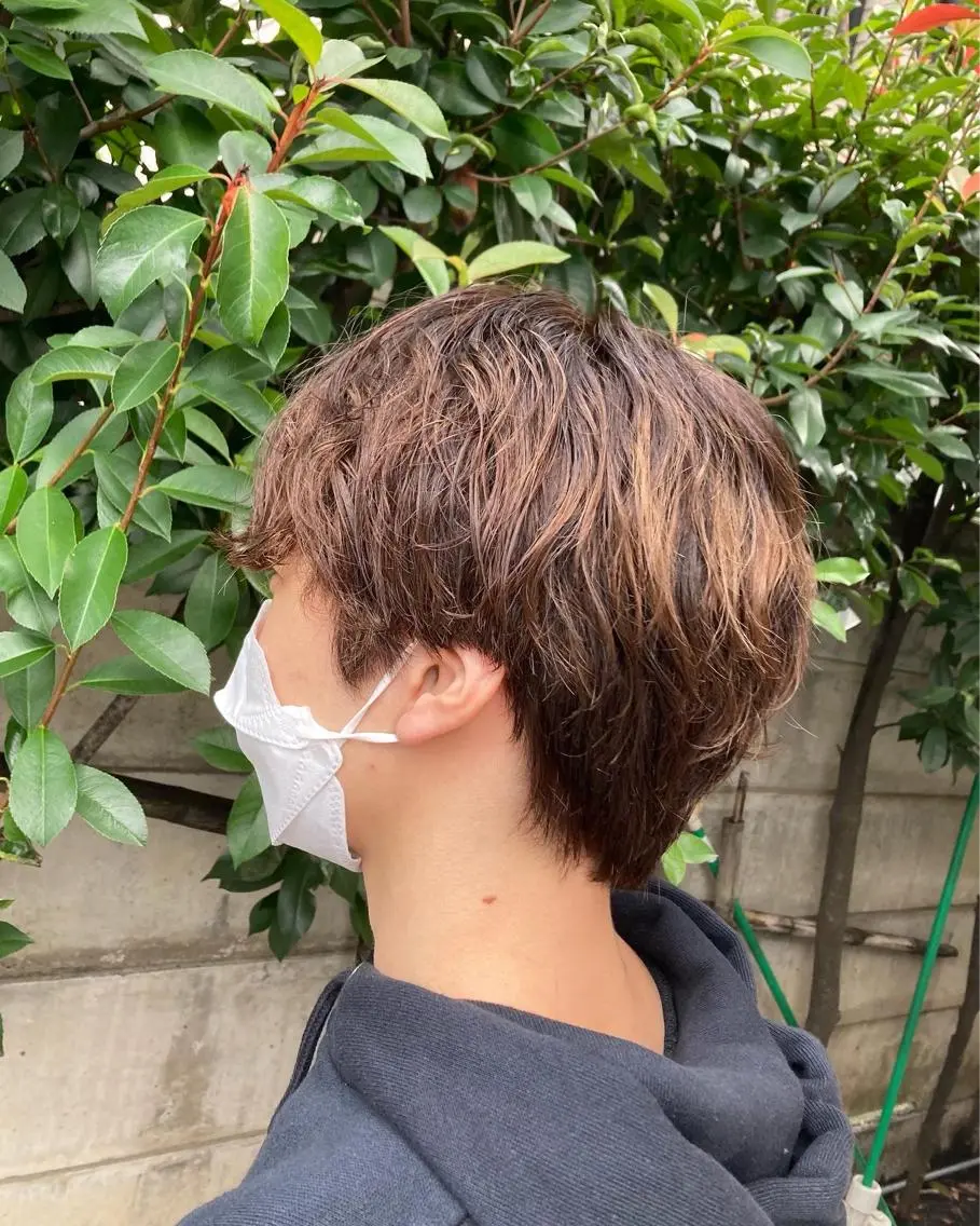 ショート カラー メンズ ブラウンカラー 田牧 みゆきのヘアスタイル