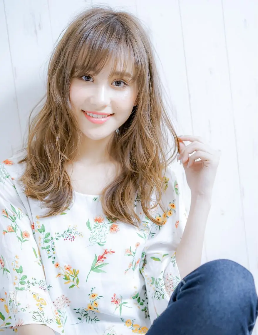 セミロング パーマ Lucet byNYNYのヘアスタイル