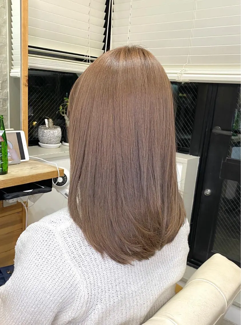 セミロング カラー 縮毛矯正 統括マネージャー/ 髪のドクター/前原悟のヘアスタイル