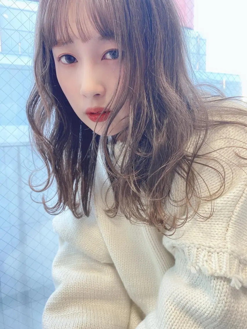 セミロング カラー パーマ ヘアアレンジ メンズ キッズ ネイル マツエク・マツパ 🫧umu.🫧韓国 /レイヤーカットのヘアスタイル