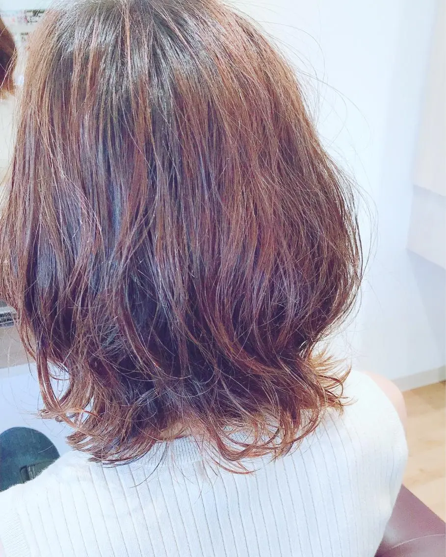ミディアム パーマ ミディアムパーマ 石丸 智英のヘアスタイル