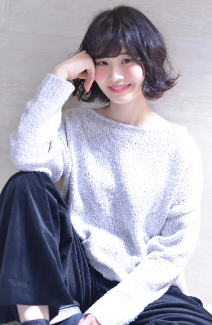 ショート ミディアム カラー パーマ ヘアアレンジ 【白髪ぼかし 専門GBG】自由が丘のヘアスタイル