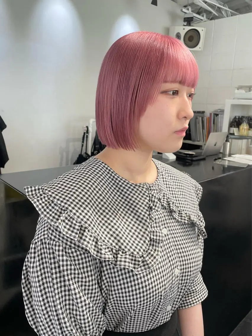 ショート カラー パーマ ヘアアレンジ メンズ キッズ ネイル マツエク・マツパ アイブロウ メンズブリーチ ブリーチ ピンクカラー カラーマツエク クリアネイル カット ヘアカラー トリートメント 艶ハイトーン/ヘア アレンジAYAKAのヘアスタイル