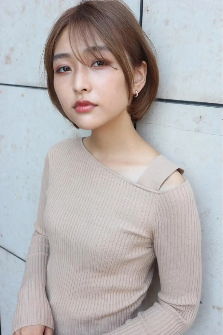 ショート カラー ショートボブ 丸みショート ボブ ショートヘア 徳本 駿太のヘアスタイル