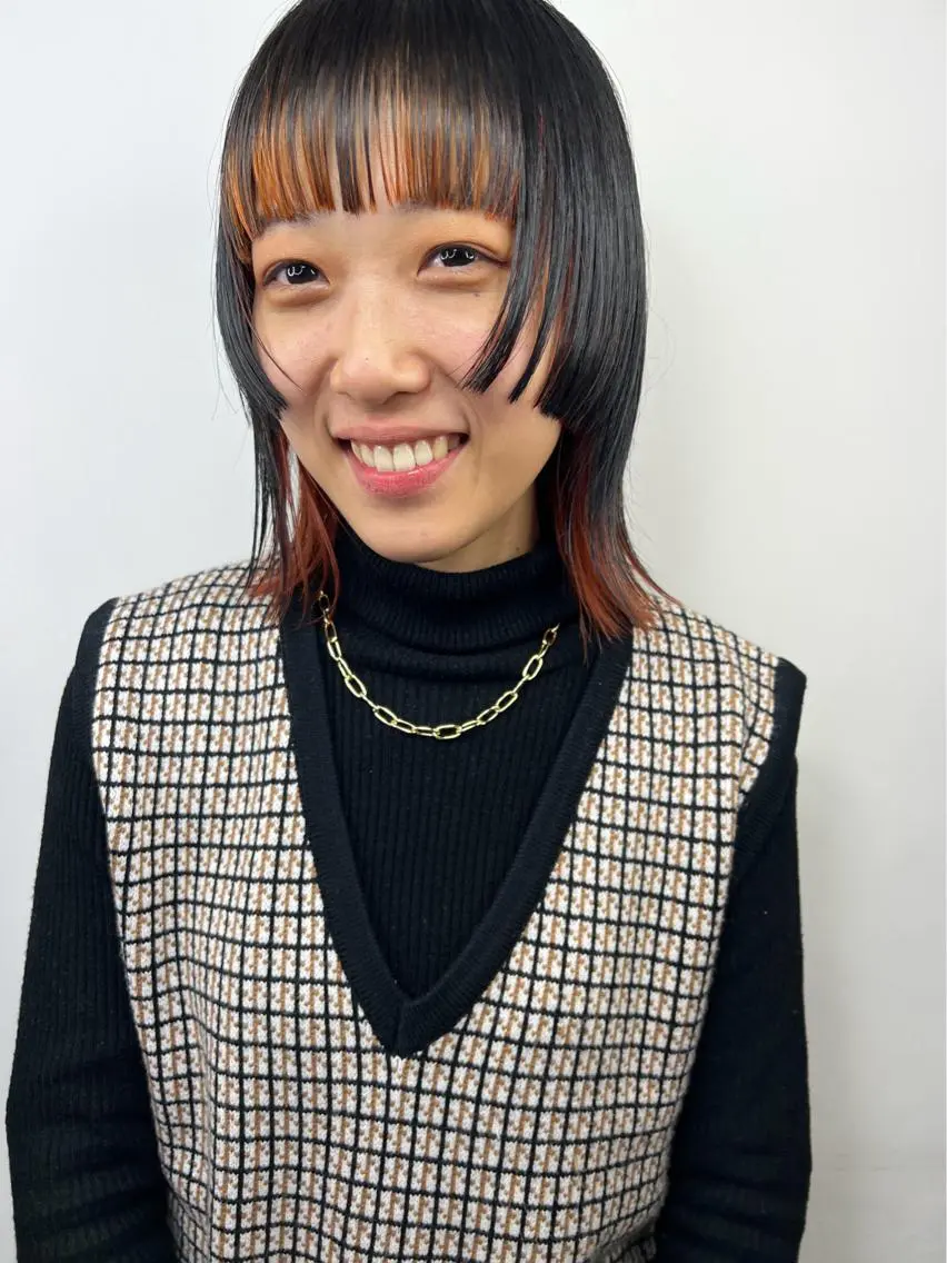ミディアム 【ロングウルフカット 姫カット】伊藤裕哉のヘアスタイル