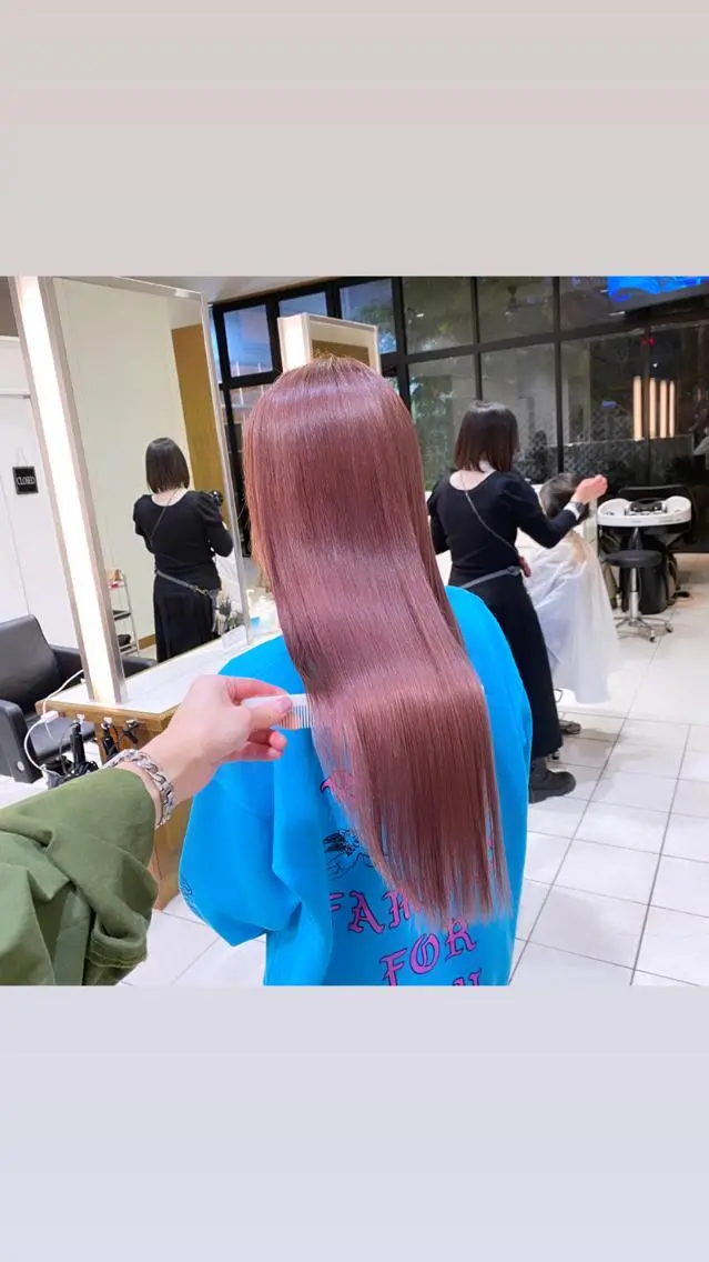 ロング カラー ヘアアレンジ カット 縮毛矯正 ハイトーンカラー🌈 メンズパーマ鈴木康平のヘアスタイル