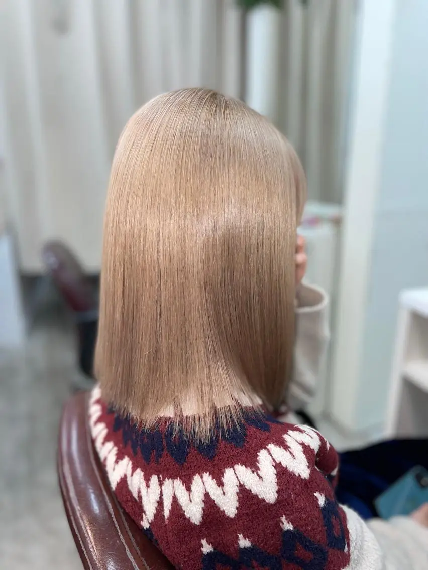 ミディアム カラー ヘアカラー ヘアセット 韓国ヘア🤍髪質改善 🇰🇷AKANEのヘアスタイル