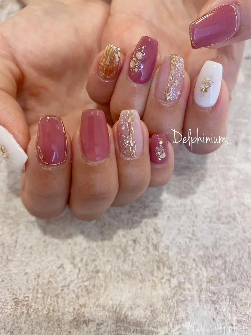 ネイル ニュアンスネイル ピンク ハンドネイル 岡本 友恵のネイルデザイン