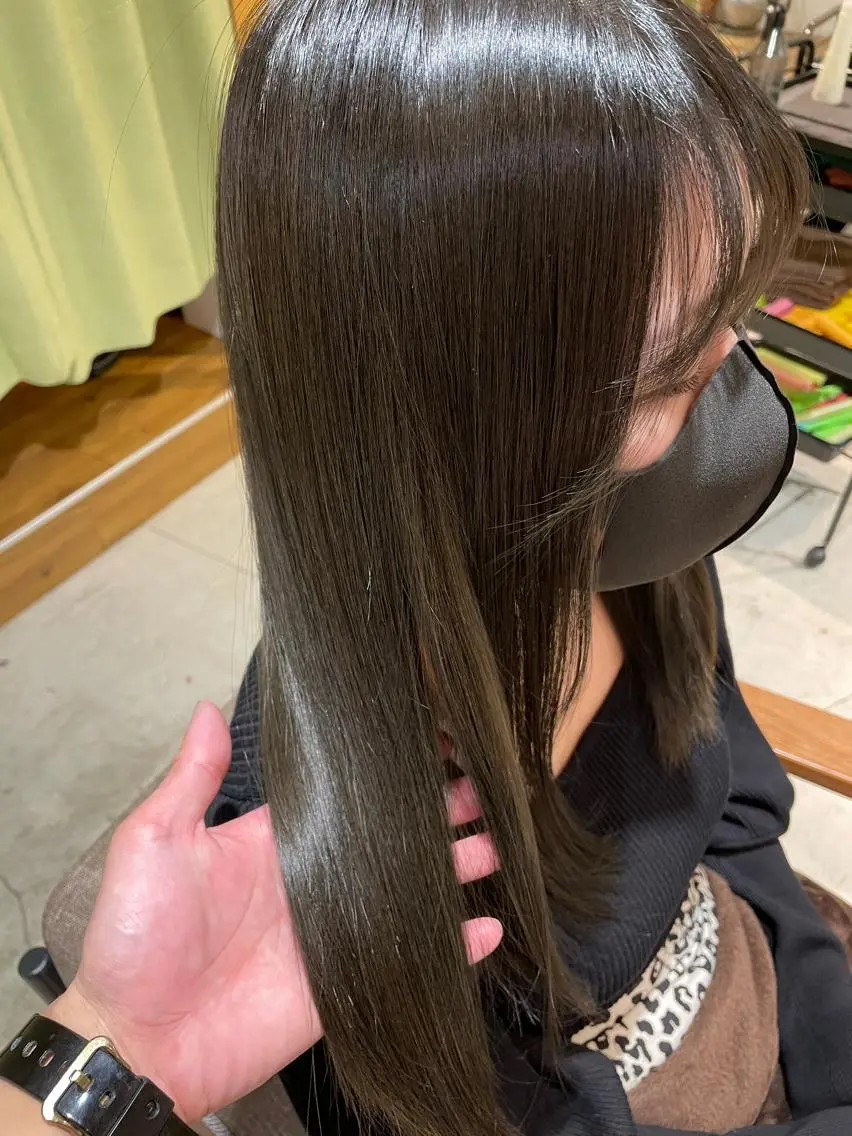 セミロング 髪質改善韓国レイヤー カット内田智大のヘアスタイル