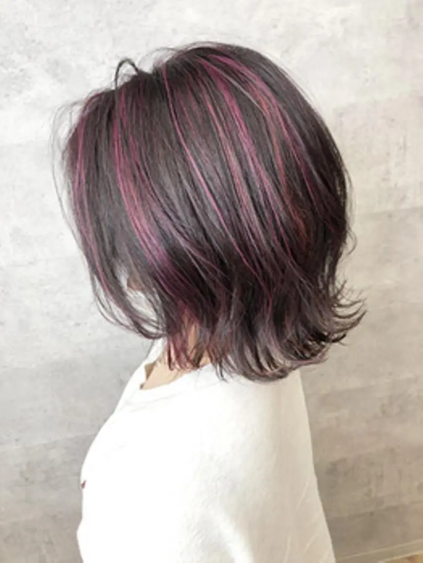ミディアム 外ハネヘア 内藤 繁のヘアスタイル