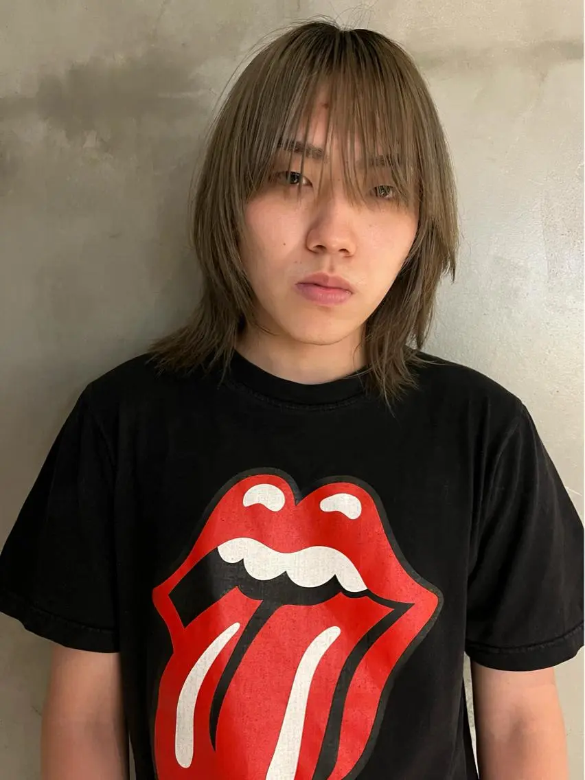 ミディアム カラー メンズ bob リョウタのヘアスタイル