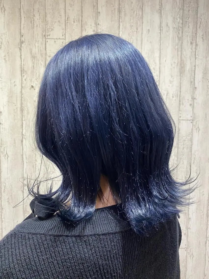 セミロング カラー ブリーチ オレンジ ヘアカラー トリートメント 🦋店長🦋 ほんさわ みずきのヘアスタイル