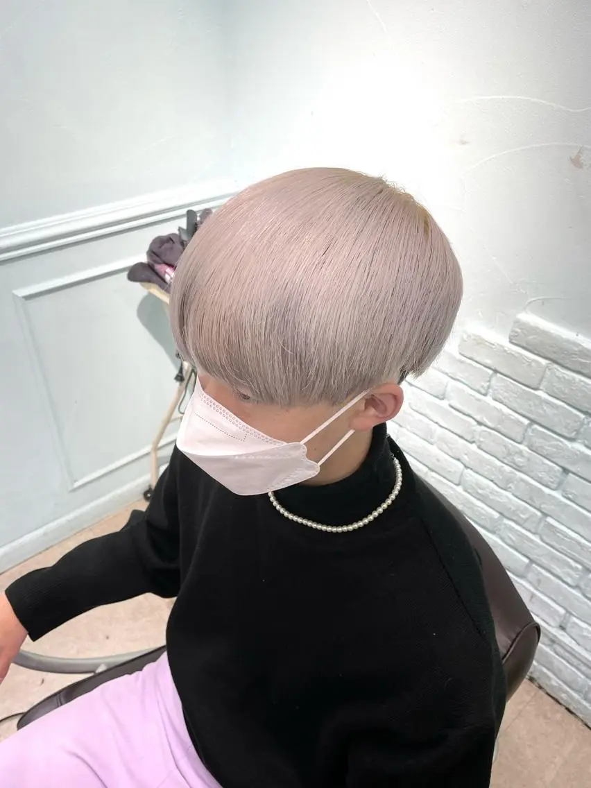 カラー メンズ ヘアカラー トリートメント ヘアセット 柔らかカラー/ 縮毛矯正YUTO🧋のヘアスタイル