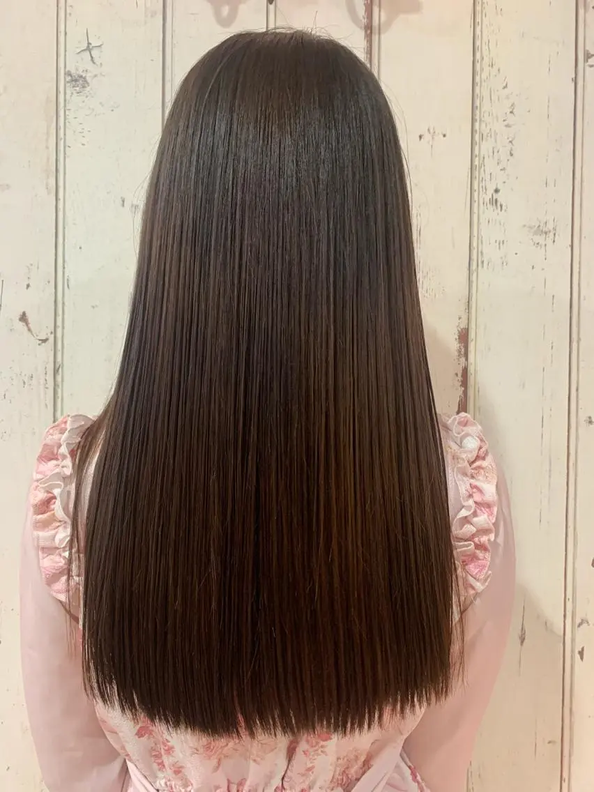 ロング カラー 縮毛矯正 💛艶カラー髪質改善 💛MIYUのヘアスタイル