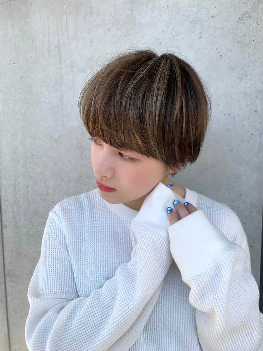 ショート カラー カット ヘアカラー トリートメント MAYU 💚森下のヘアスタイル