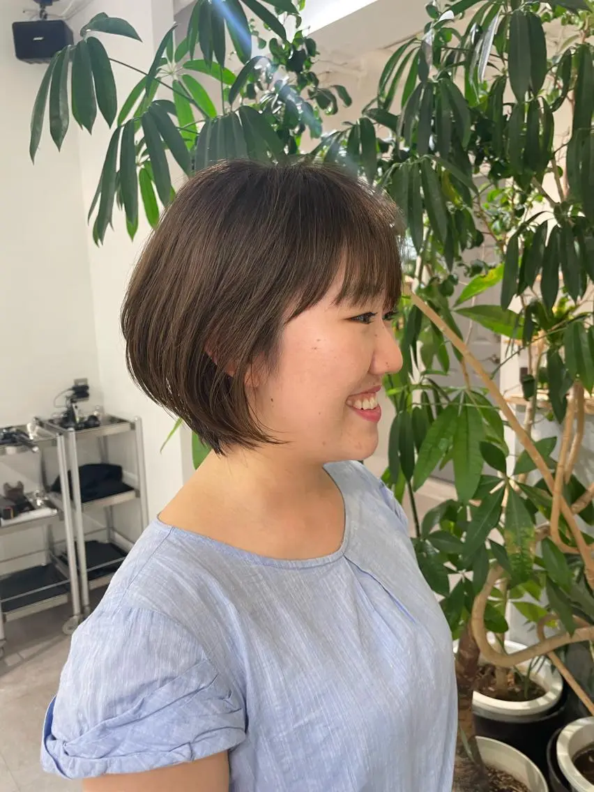 ショート カラー ショートボブ ボブ ショートヘア 表参道【髪質改善】 宮嶋勇太のヘアスタイル