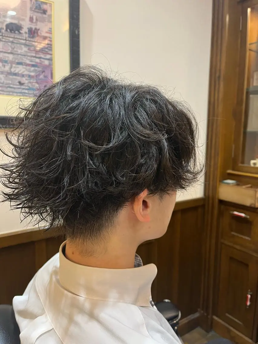 ショート パーマ メンズ カット パーマ ひらお あおとのヘアスタイル