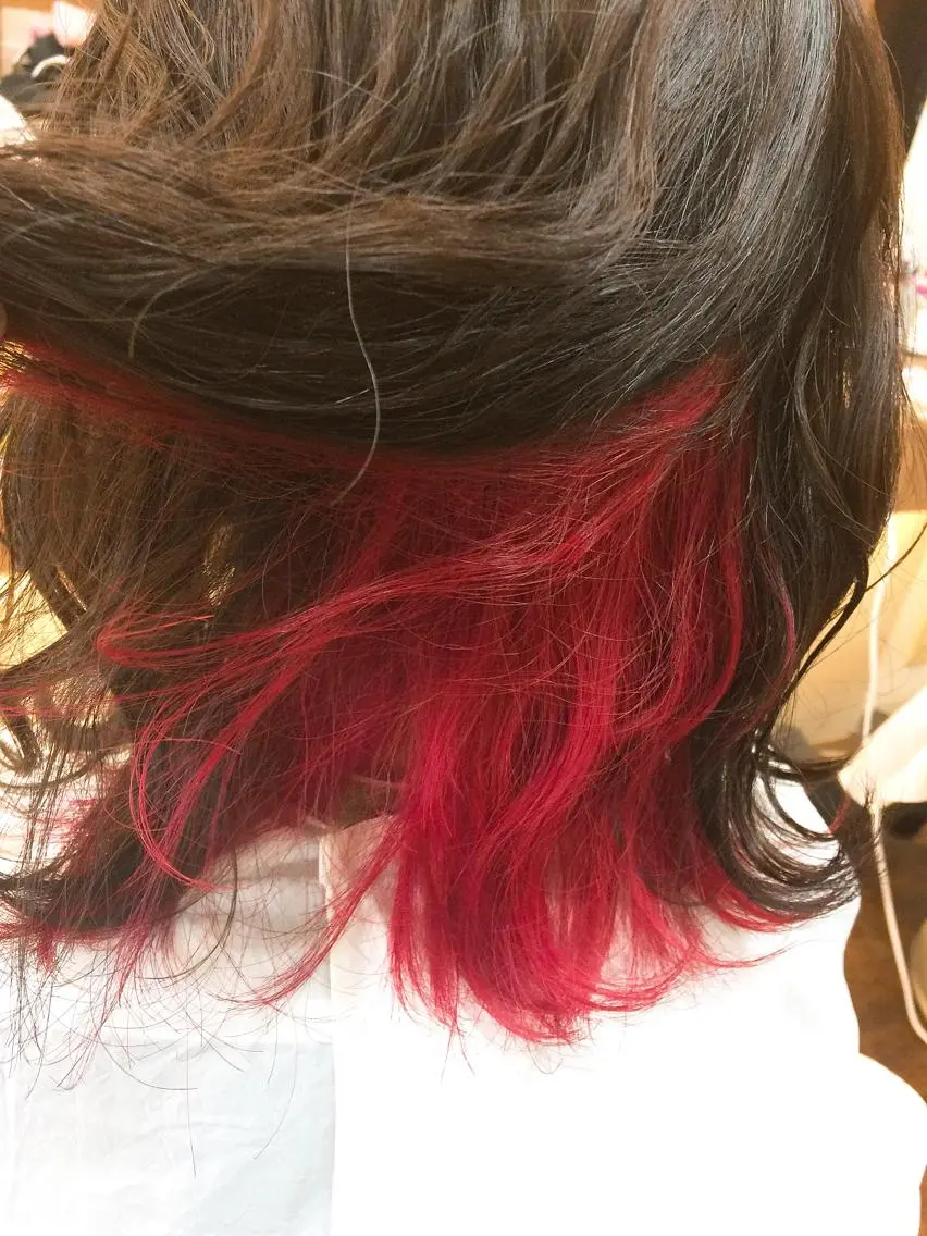 ミディアム カラー ブリーチ ピンクカラー 大野 まゆのヘアスタイル