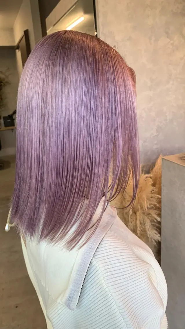 ミディアム カット ヘアカラー トリートメント Haru/THREE …by velvetのヘアスタイル