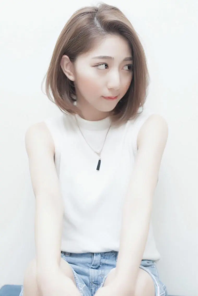 ミディアム ボブ 似合わせカット 小顔カット バレイヤージュ 藤沢 髪質改善 竹内ケンゴのヘアスタイル