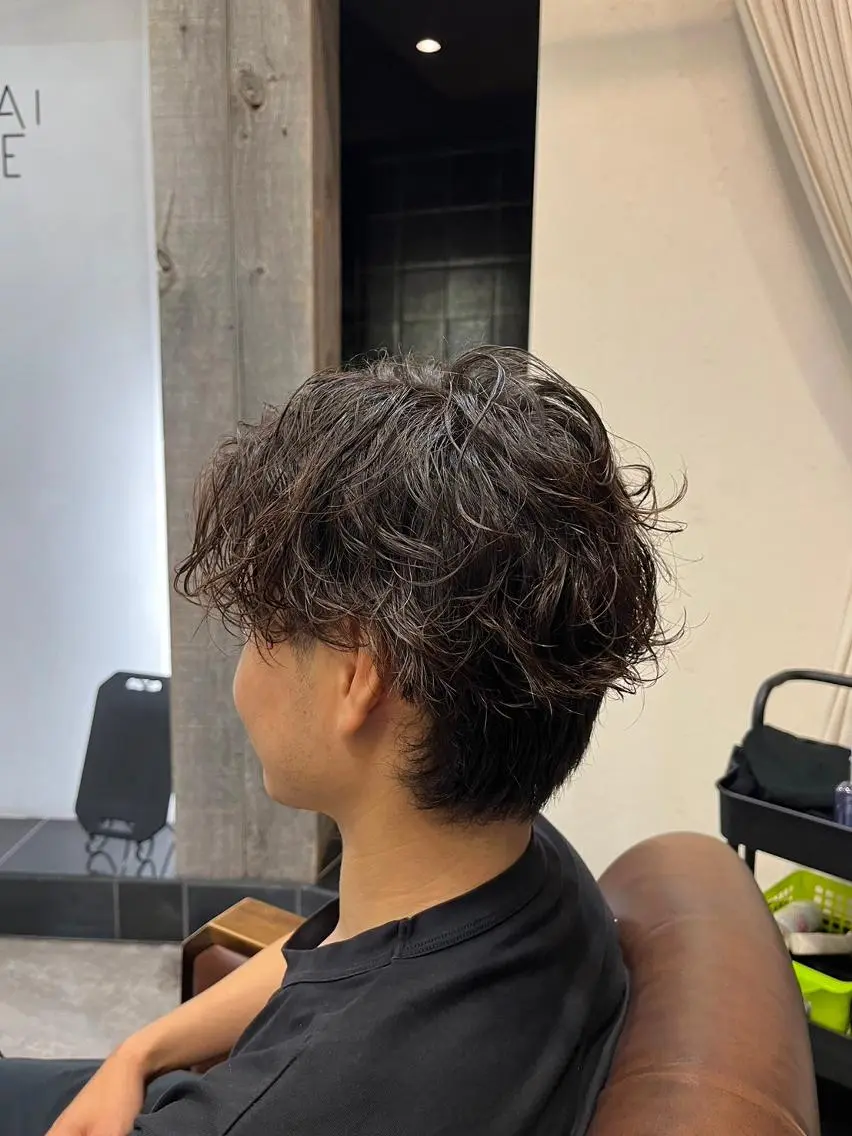メンズ パーマ マッシュ メンズパーマ ツイストスパイラルパーマ 波巻きパーマ スパイラルパーマ N° emirai 溝の口のヘアスタイル