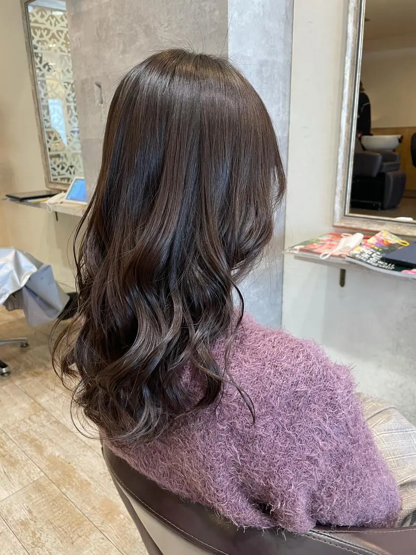 ロング カラー カット ヘアカラー 小顔/似合わせカット 杉山莉菜のヘアスタイル