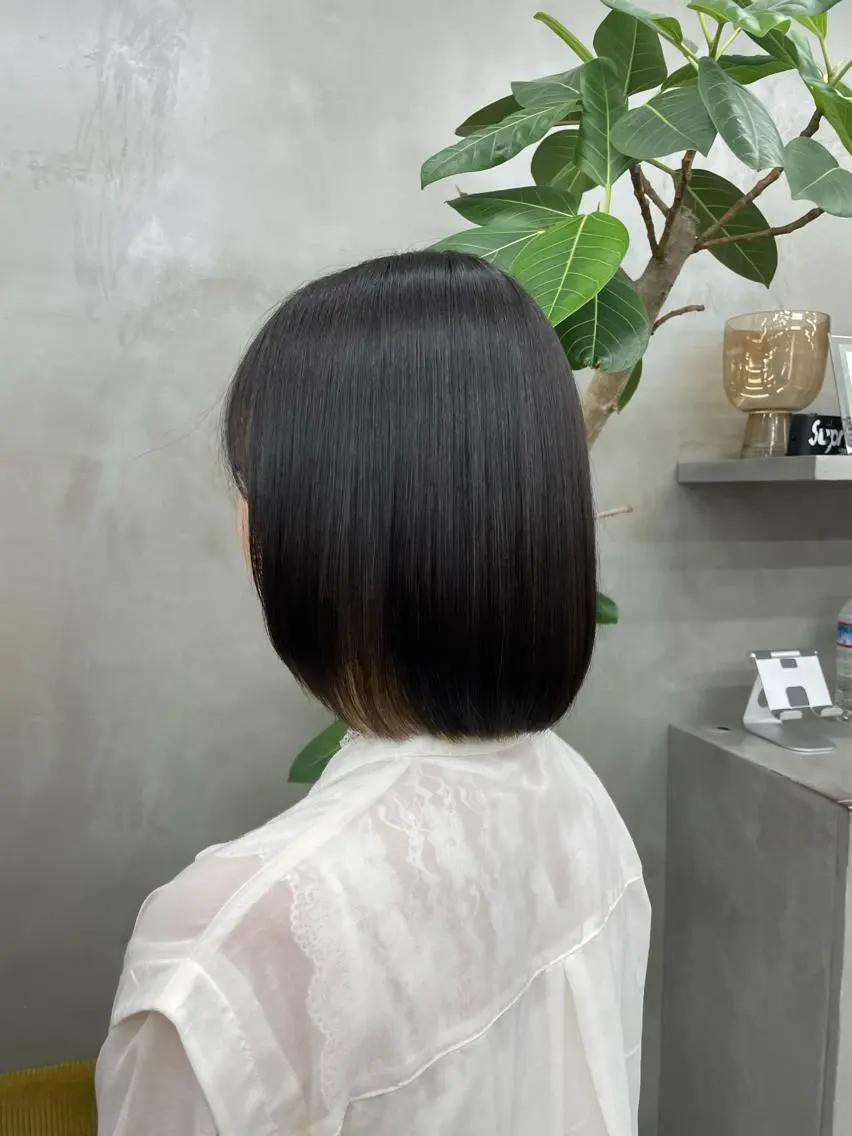 ミディアム ミディアムパーマ トリートメント 🫧ほのか /透明感カラー🫧のヘアスタイル