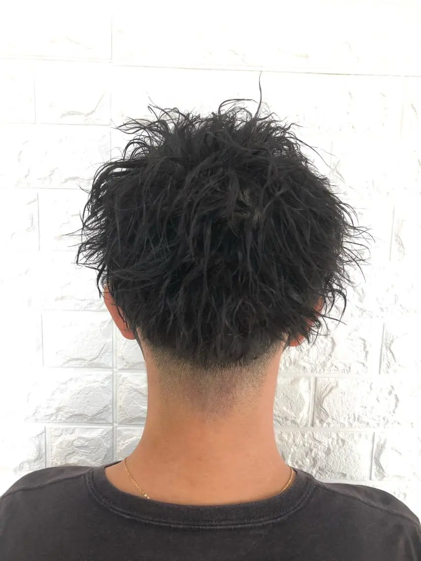 ショート パーマ メンズ カット パーマ 北脇 健治のヘアスタイル