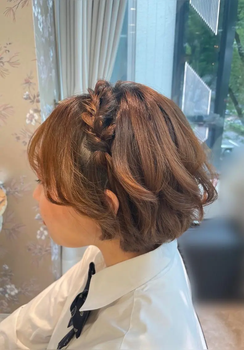 ヘアアレンジ ボブ デート 浴衣 ヘアセット 参列・イベントヘア♡ ゆいなのヘアスタイル