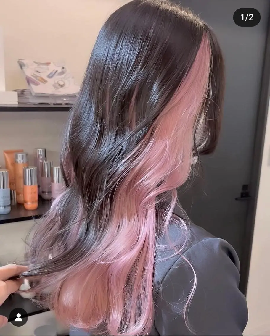 カラー ロング 韓国特化 BIZEのヘアスタイル