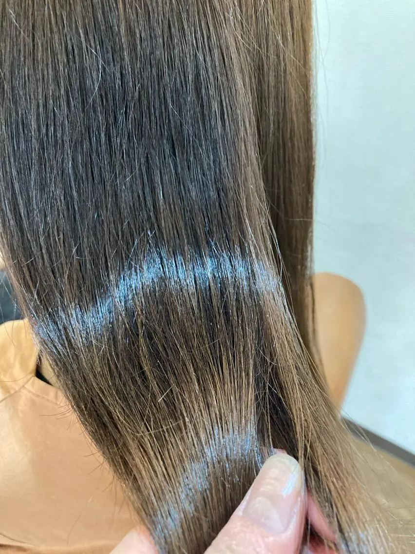 セミロング カラー 縮毛矯正&髪質改善 ⭐️OGUのヘアスタイル