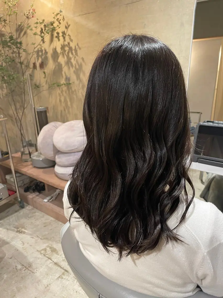 ロング カラー 韓国ボブ👩🇰🇷 小野絢未のヘアスタイル
