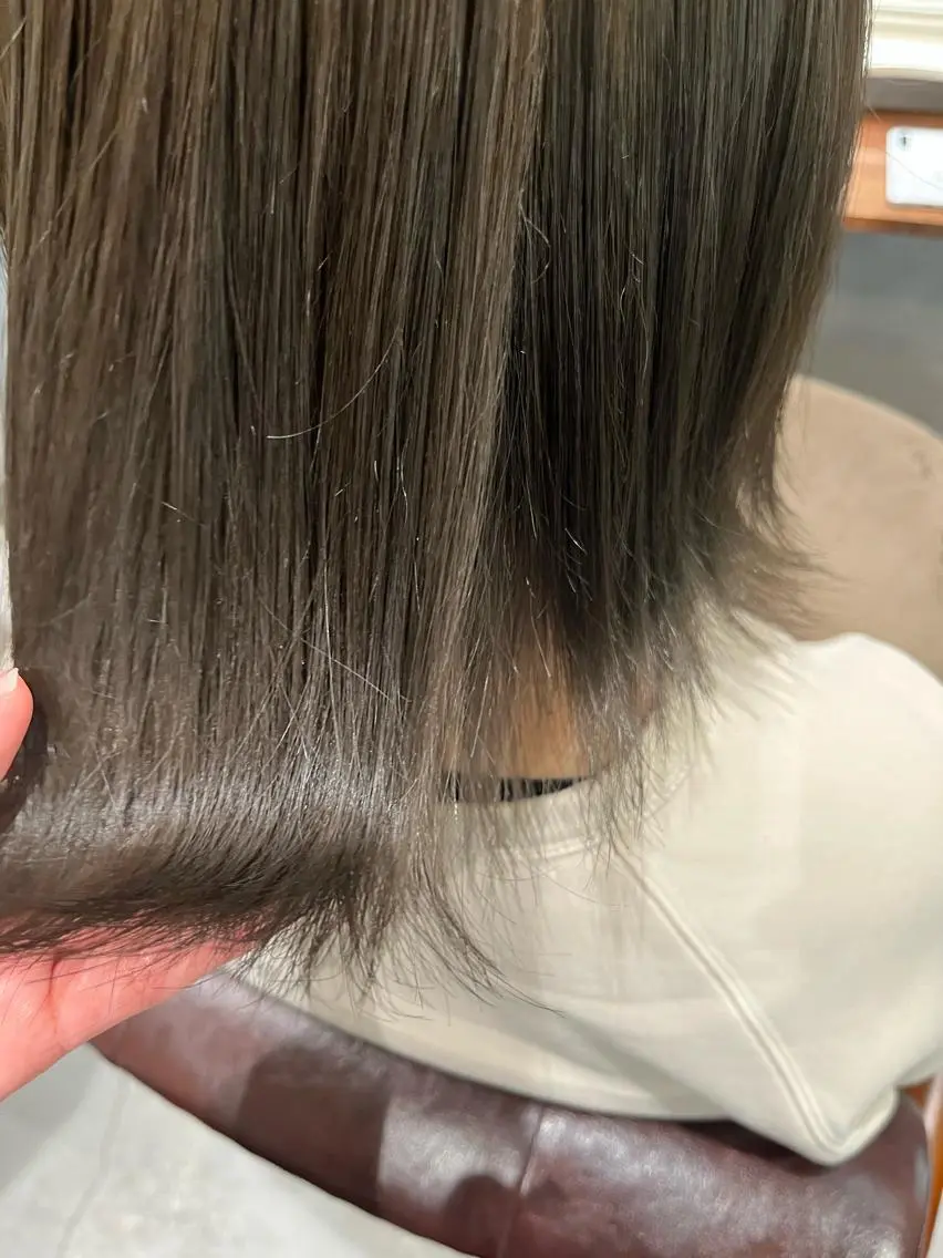 ミディアム カラー ブリーチ ブリーチなしカラー RuLaN AMIのヘアスタイル