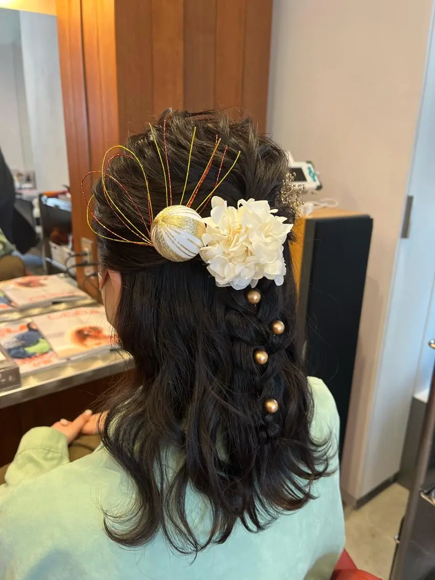 ミディアム ヘアセット 近 沙織のヘアスタイル