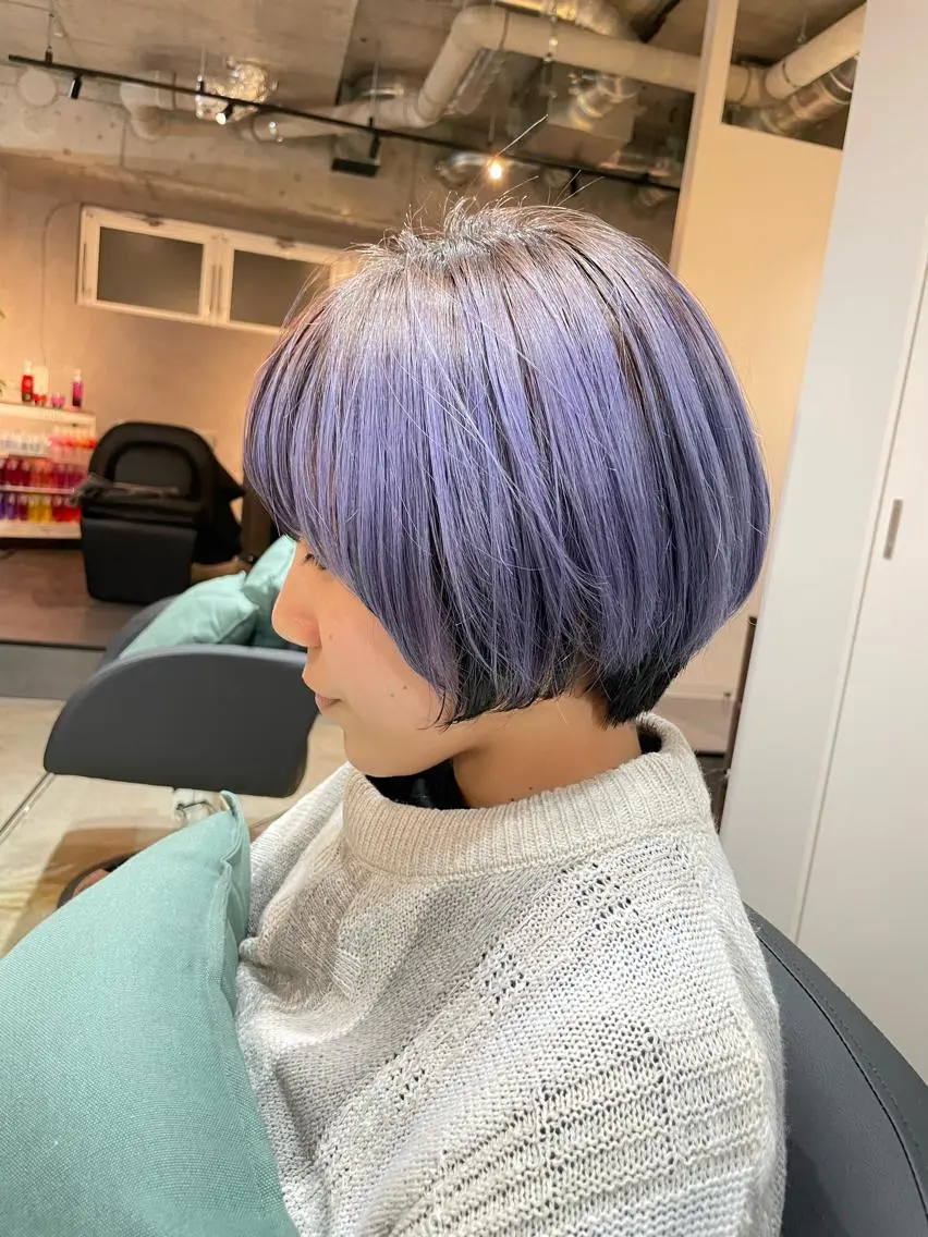 ショート カラー カット ヘアカラー トリートメント ✨髪質改善/ハイトー ン/艶髪高山のヘアスタイル