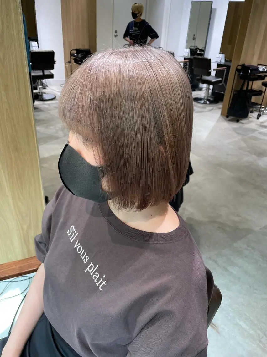 ミディアム カラー ヘアカラー トリートメント レイヤー/ハッシュ 渋谷/サッタのヘアスタイル