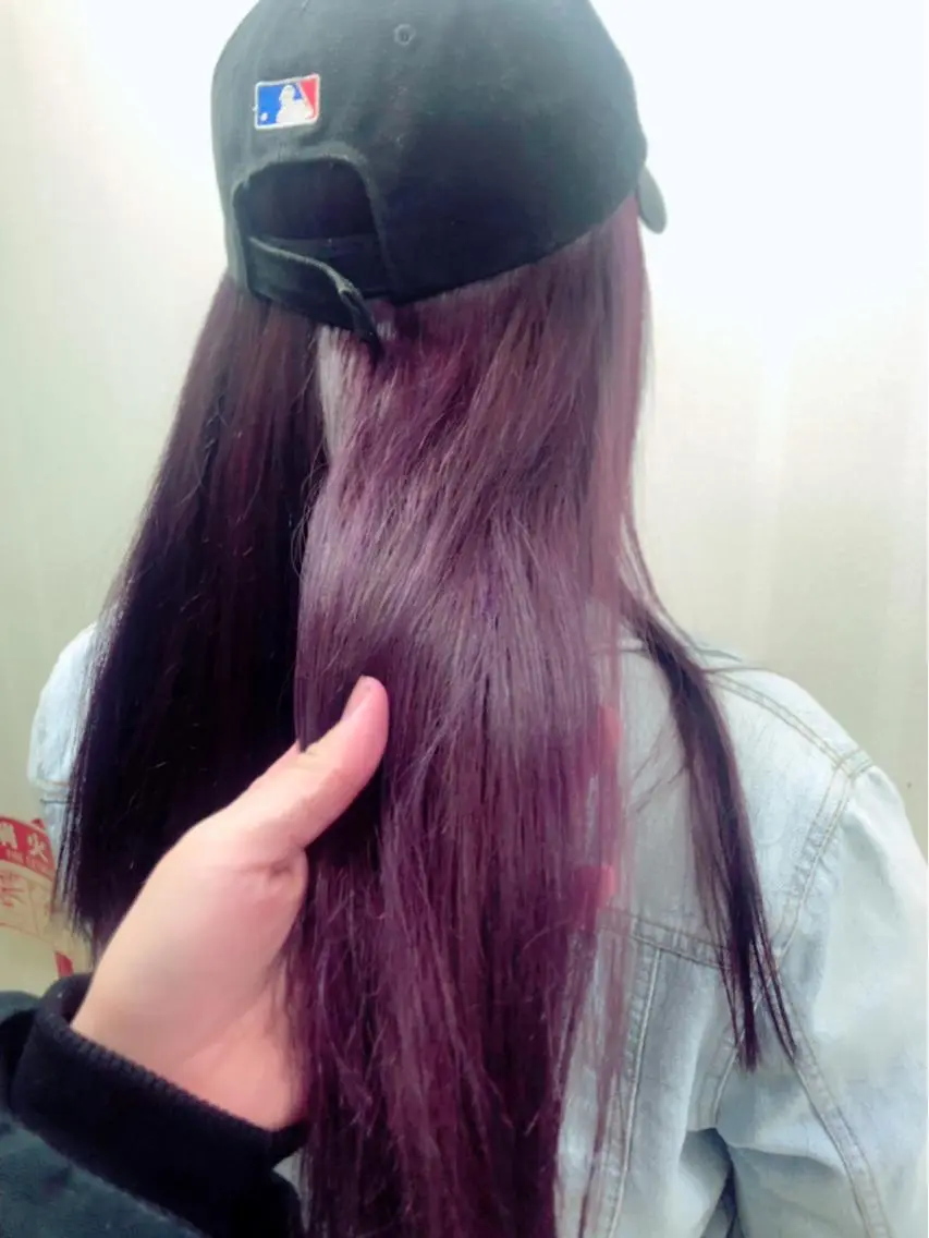 ロング カラー ピンクカラー ピンクパープル パープルカラー 髪質改善💓艶髪💓 暖色💗加藤あゆみのヘアスタイル