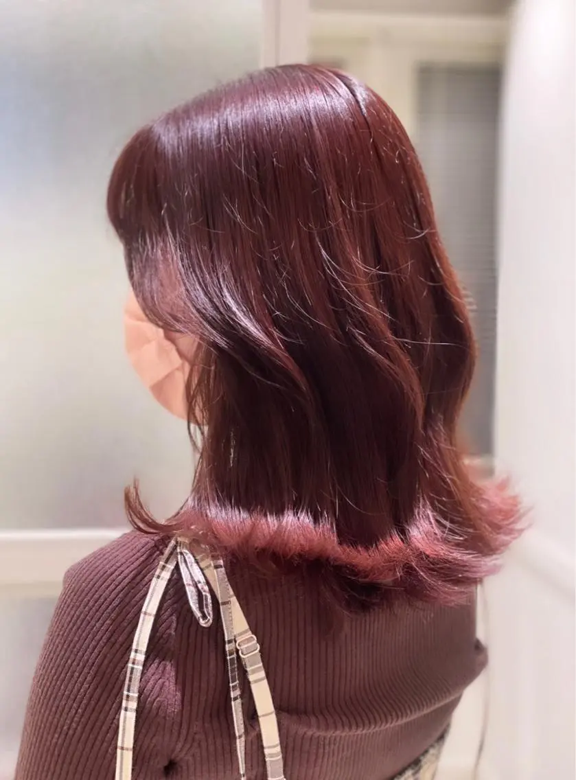 ミディアム カット ヘアカラー トリートメント Yuka ∥ 深層筋 ×睡眠改善ヘッドスパのヘアスタイル