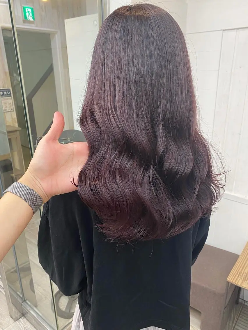 セミロング カラー カット ヘアカラー トリートメント ☀️透明感color KURO☀️のヘアスタイル