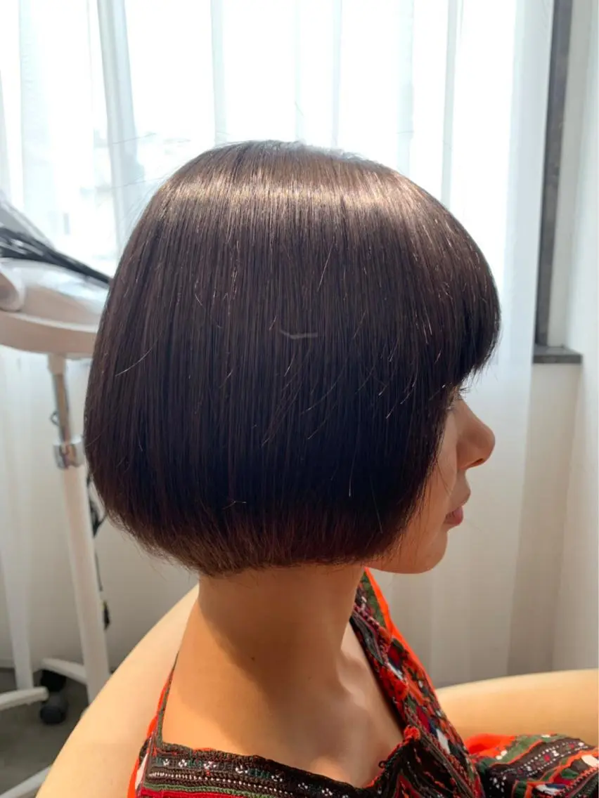 ショート トリートメント 酸熱トリートメント 植田 彩加のヘアスタイル