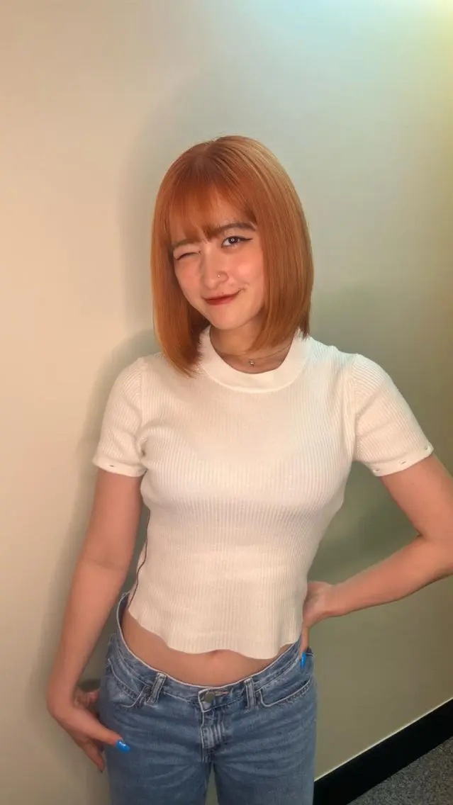 ミディアム カラー オレンジ モデル募集💚 Miyabi💚のヘアスタイル