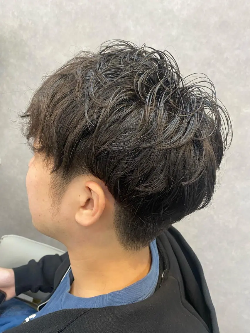 ショート パーマ メンズ カット ヘアカラー トリートメント MIKI /LAZO 千歳船橋のヘアスタイル