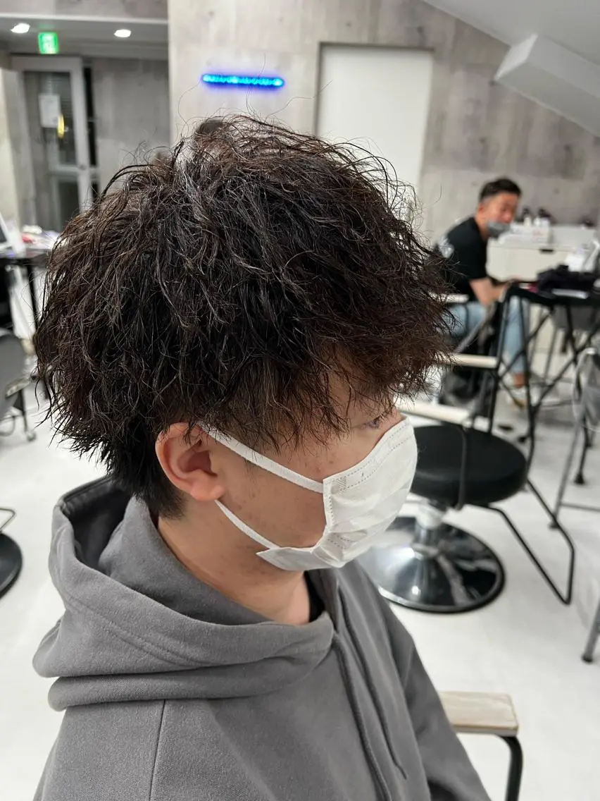 カラー パーマ メンズ カット メンズパーマ名人 TAKUMAのヘアスタイル